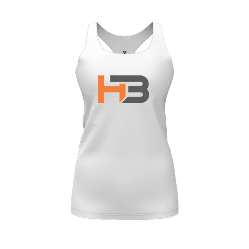 [FT0TRBWH-FYS-LOGO1] Decker Racerback Tank Top (Female Youth S, White, Logo 1)