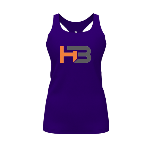 [CUS-DFW-RCBK-PER-PUR-FYS-LOGO1] Racerback Tank Top (Female Youth S, Purple, Logo 1)