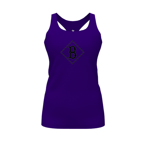 [CUS-DFW-RCBK-PER-PUR-FYS-LOGO3] Racerback Tank Top (Female Youth S, Purple, Logo 3)