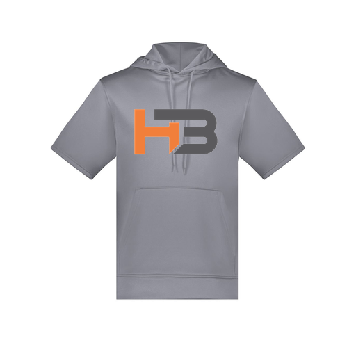 [6871.059.S-LOGO1] Men's Dri Fit Short Sleeve Hoodie (Adult S, Gray, Logo 1)