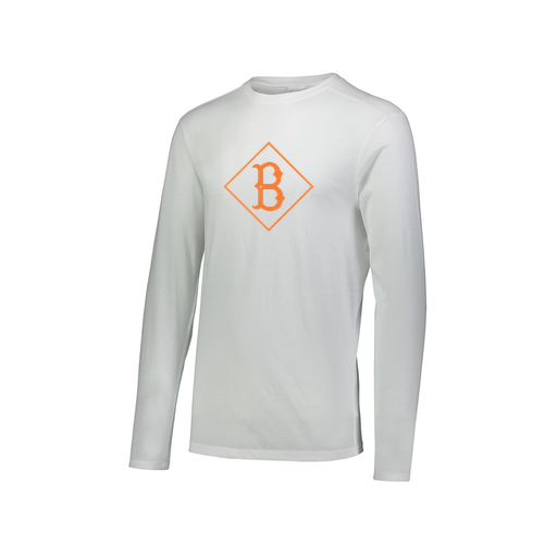 [FTLCUBWH-AXS-LOGO2] Decker Men's Tri-Blend T-Shirt - Long Sleeve (Adult XS, White, Logo 2)