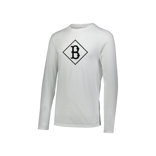 [FTLCUBWH-YS-LOGO3] Decker Youth Tri-Blend T-Shirt - Long Sleeve (Youth S, White, Logo 3)