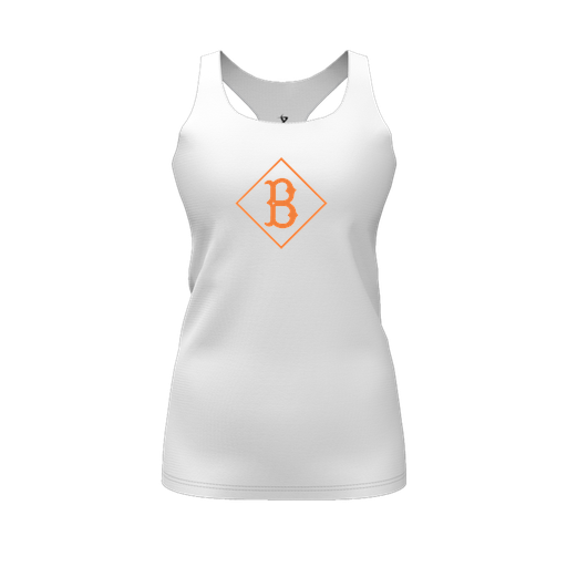 [CUS-DFW-RCBK-PER-WHT-FYS-LOGO2] Racerback Tank Top (Female Youth S, White, Logo 2)