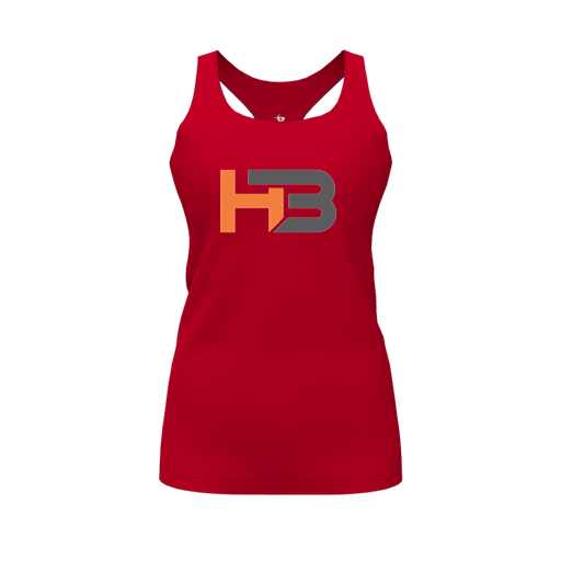 [FT0TRBRD-FYS-LOGO1] Decker Racerback Tank Top (Female Youth S, Red, Logo 1)