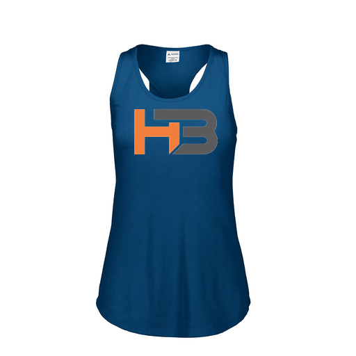 [3078.U22.S-LOGO1] Ladies Tri Blend Tank Top (Female Adult S, Navy, Logo 1)