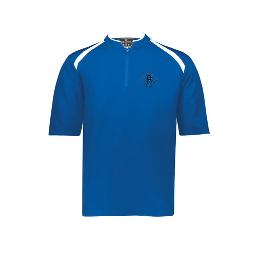 [229581-AS-RYL-LOGO3] Men's Dugout Short Sleeve Pullover (Adult S, Royal, Logo 3)