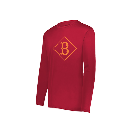 [222822.083.XS-LOGO2] Men's LS Smooth Sport Shirt (Adult XS, Red, Logo 2)