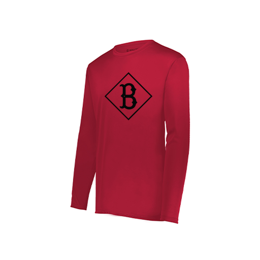 [222822.083.XS-LOGO3] Men's LS Smooth Sport Shirt (Adult XS, Red, Logo 3)