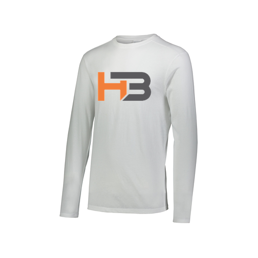 [FTLCUBWH-AXS-LOGO1] Decker Men's Tri-Blend T-Shirt - Long Sleeve (Adult XS, White, Logo 1)