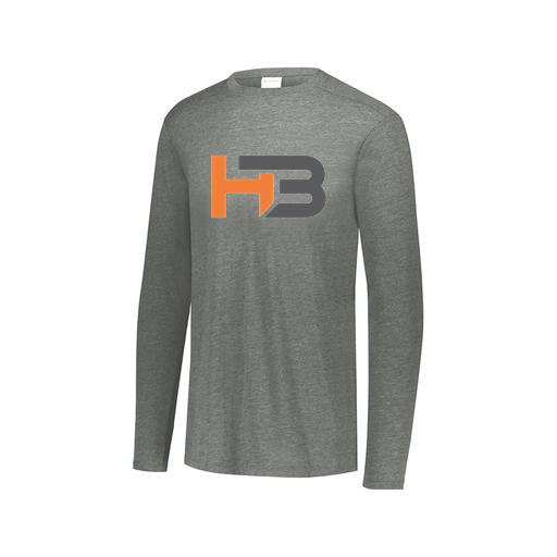 [FTLCUBGY-AXS-LOGO1] Decker Men's Tri-Blend T-Shirt - Long Sleeve (Adult XS, Gray, Logo 1)