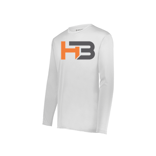 [222823.005.S-LOGO1] Youth LS Smooth Sport Shirt (Youth S, White, Logo 1)